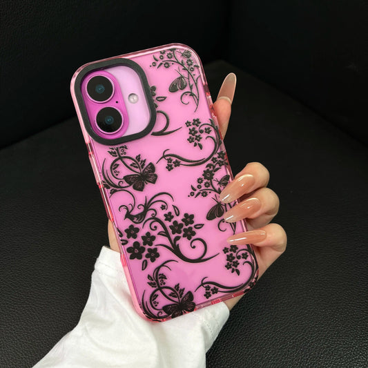 Elegant and Stylish Phone Case with Floral Pattern Design, Compatible with Iphone 17/16/15 Pro Max and Iphone 14/13/12 Plus. Shockproof and Impact-Resistant Protective Case. Iphone 16/15 plus Case and Iphone 17 Pro Max.