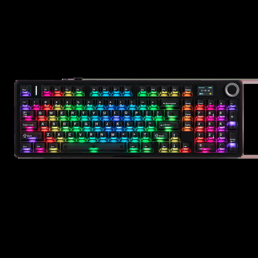 EPOMAKER AULA F99 MAX Wireless Mechanical Keyboard, Smart Screen & Knob, 8000Mah, 2.4Ghz/Bt Creamy Keyboard, Pre-Lubed Switch, Hot-Swappable, RGB Backlit, Custom Software